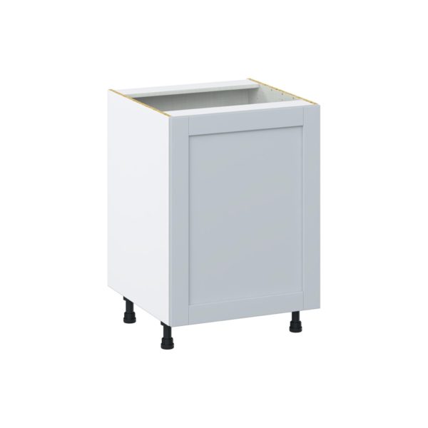 Sea Holly Light Gray  Shaker Assembled Base Cabinet with a Full High Door and 3 Inner Drawers (24 in. W x 34.5 in. H x 24 in. D)