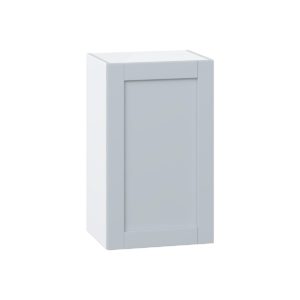 Sea Holly Light Gray  Shaker Assembled Wall  Cabinet with Full high Door (18 in. W x 30 in. H x 14 in. D)