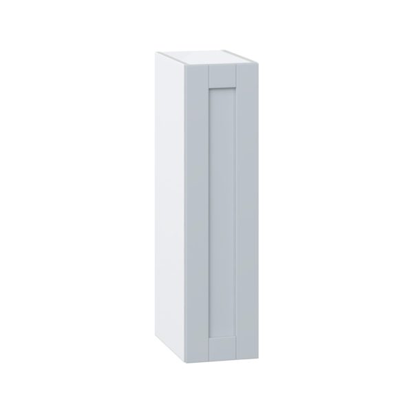 Sea Holly Light Gray  Shaker Assembled Wall  Cabinet with Full High Door (9 in. W x 35 in. H x 14 in. D)