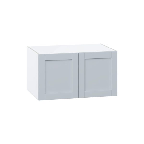 Sea Holly Light Gray  Shaker Assembled Deep Wall Bridge  Cabinet (36 in. W X 20 in. H X 24 in. D)