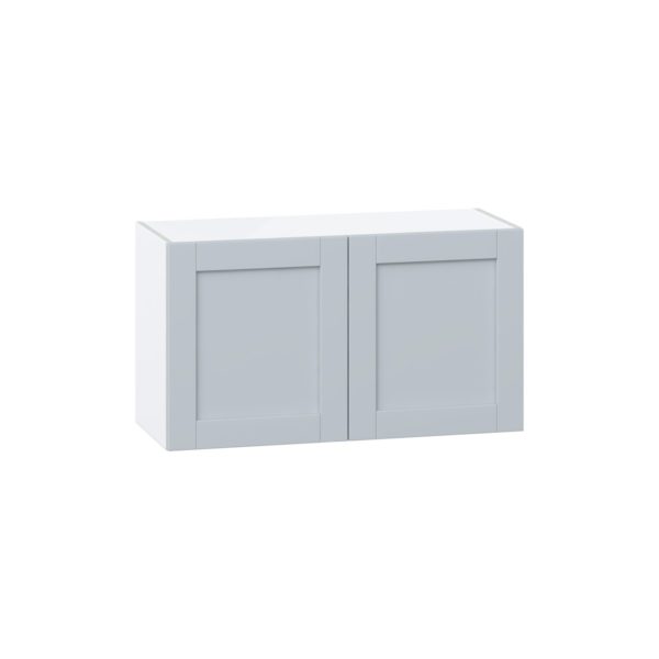 Sea Holly Light Gray  Shaker Assembled  Wall Bridge  Cabinet (36 in. W X 20 in. H X 14 in. D)