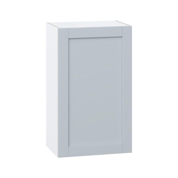 Sea Holly Light Gray  Shaker Assembled Wall  Cabinet with Full High Door (21 in. W x 35 in. H x 14 in. D)