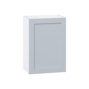 Sea Holly Light Gray  Shaker Assembled Wall  Cabinet with Full High Door (21 in. W x 30 in. H x 14 in. D)