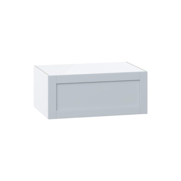 Sea Holly Light Gray  Shaker Assembled Deep Wall Bridge  Cabinet with Lift Up Door (36 in. W x 15 in. H x 24 in. D)