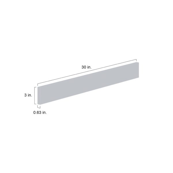 3 in. W x 30 in. H x 0.63 in. D  Sea Holly Light Gray Cabinet Filler Strip