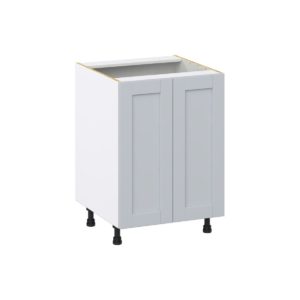 Sea Holly Light Gray  Shaker Assembled Sink Base Cabinet with 2 Full High Doors (24 in. W X 34.5 in. H X 24 in. D)