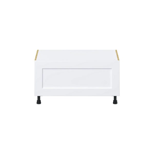 Jasmine Painted Warm White  Shaker Assembled Base Window Seat  Cabinet (36 in. W x 19.5 in. H x 24 in. D)