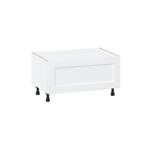 Jasmine Painted Warm White  Shaker Assembled Base Window Seat  Cabinet (36 in. W x 19.5 in. H x 24 in. D)