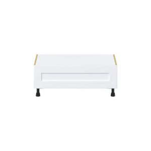 Jasmine Painted Warm White  Shaker Assembled Base Window Seat  Cabinet (36 in. W x 14.5 in. H x 24 in. D)