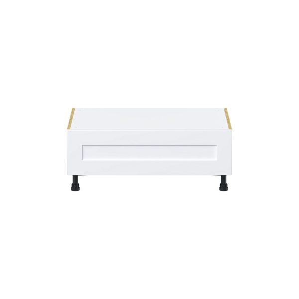 Jasmine Painted Warm White  Shaker Assembled Base Window Seat  Cabinet (36 in. W x 14.5 in. H x 24 in. D)