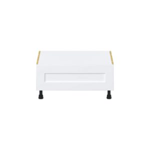 Jasmine Painted Warm White  Shaker Assembled Base Window Seat  Cabinet (30 in. W x 14.5 in. H x 24 in. D)