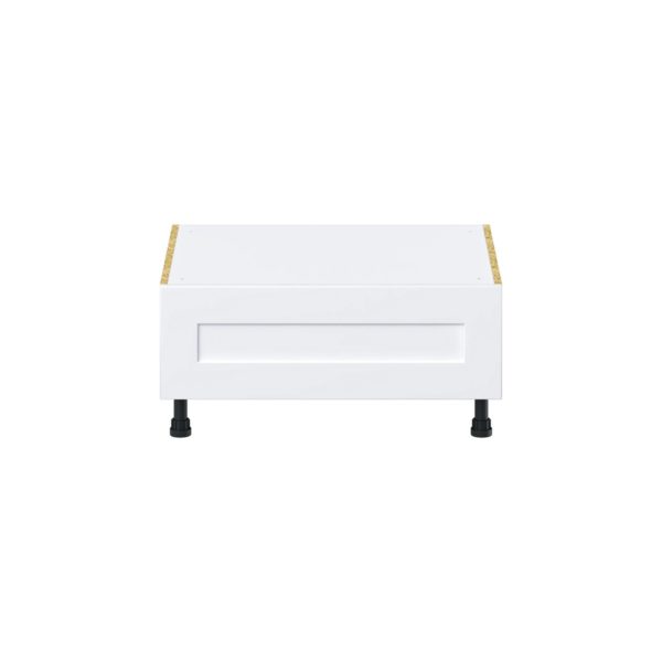 Jasmine Painted Warm White  Shaker Assembled Base Window Seat  Cabinet (30 in. W x 14.5 in. H x 24 in. D)