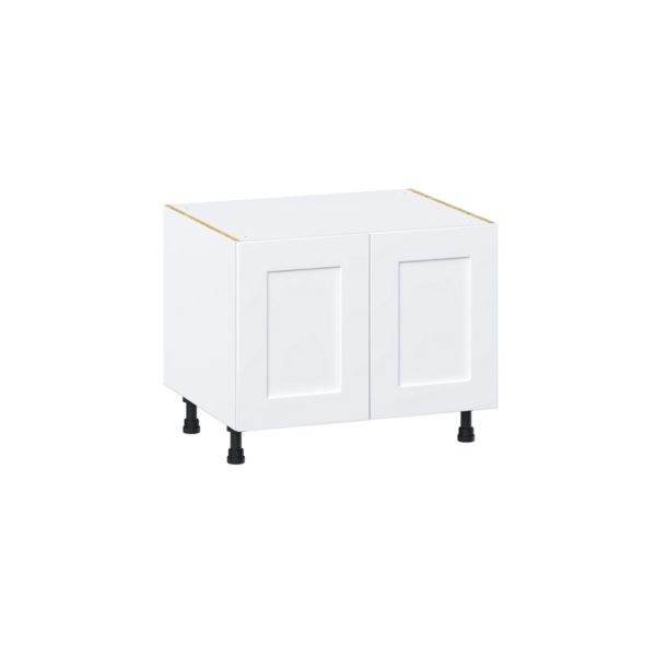 Jasmine Painted Warm White  Shaker Assembled Apron Front Sink Base Cabinet (30 in. W x 24.5 in. H x 24 in. D)