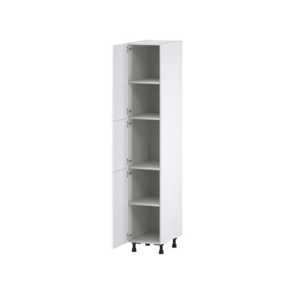 Jasmine Painted Warm White  Shaker Assembled Pantry  Cabinet with 4 Shelves (15 in. W x 84.5 in. H x 24 in. D)