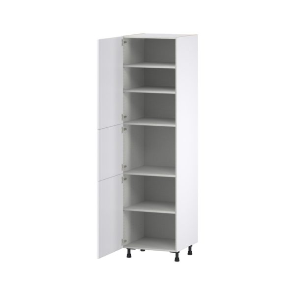 Jasmine Painted Warm White  Shaker Assembled Pantry  Cabinet with 5 Shelves (24 in. W x 89.5 in. H x 24 in. D)