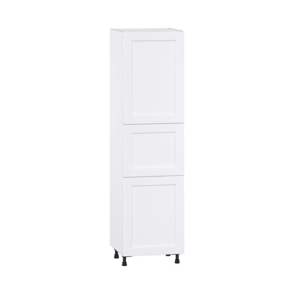 Jasmine Painted Warm White  Shaker Assembled Pantry  Cabinet with 5 Shelves (24 in. W x 89.5 in. H x 24 in. D)