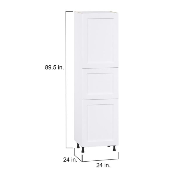 Jasmine Painted Warm White  Shaker Assembled Pantry  Cabinet with 5 Shelves (24 in. W x 89.5 in. H x 24 in. D)