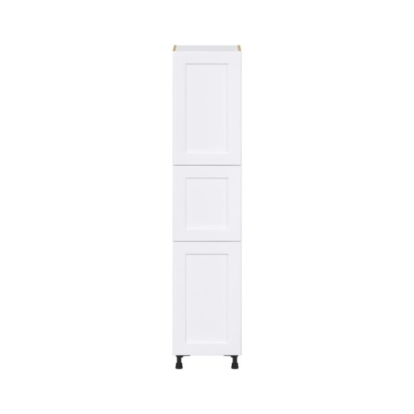 Jasmine Painted Warm White  Shaker Assembled Pantry  Cabinet with 4 Shelves (18 in. W x 84.5 in. H x 24 in. D)