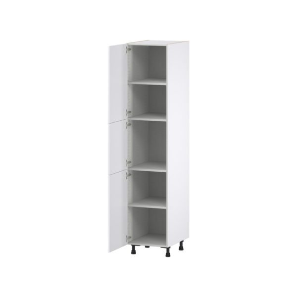 Jasmine Painted Warm White  Shaker Assembled Pantry  Cabinet with 4 Shelves (18 in. W x 84.5 in. H x 24 in. D)