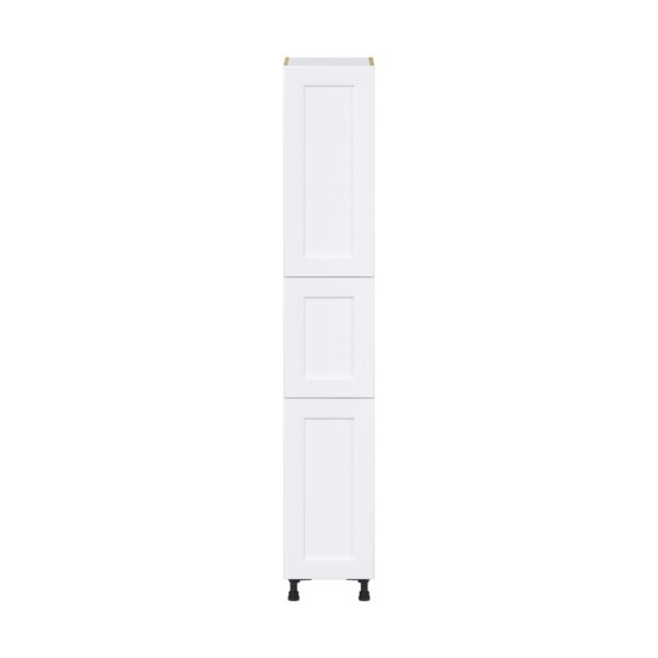 Jasmine Painted Warm White  Shaker Assembled Pantry  Cabinet with 5 Shelves (15 in. W x 89.5 in. H x 24 in. D)