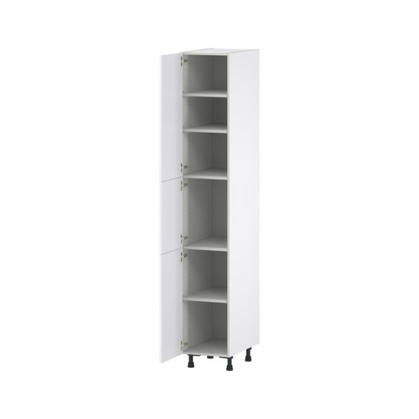 Jasmine Painted Warm White  Shaker Assembled Pantry  Cabinet with 5 Shelves (15 in. W x 89.5 in. H x 24 in. D)