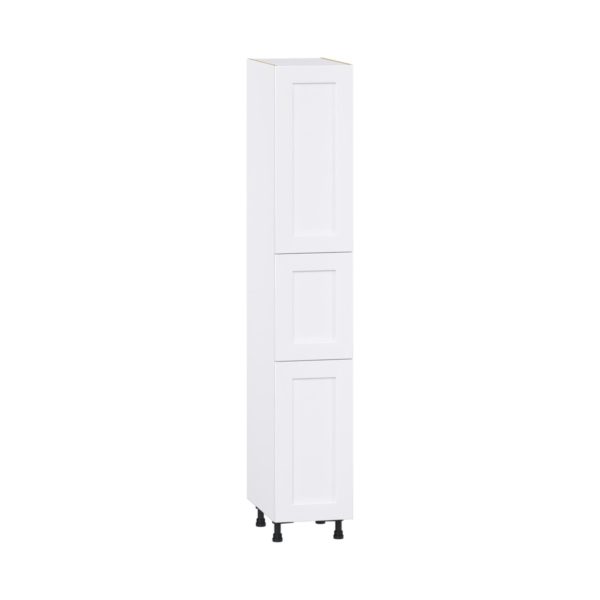 Jasmine Painted Warm White  Shaker Assembled Pantry  Cabinet with 5 Shelves (15 in. W x 89.5 in. H x 24 in. D)