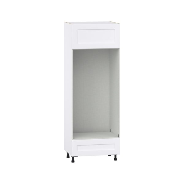 Jasmine Painted Warm White  Shaker Assembled Pantry Double Oven  Cabinet (30 in. W x 84.5 in. H x 24 in. D)