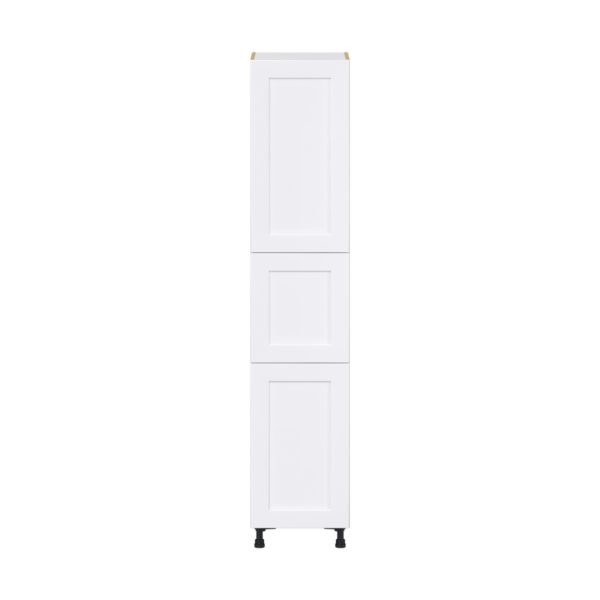 Jasmine Painted Warm White  Shaker Assembled Pantry  Cabinet with 5 Shelves (18 in. W x 89.5 in. H x 24 in. D)