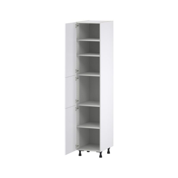 Jasmine Painted Warm White  Shaker Assembled Pantry  Cabinet with 5 Shelves (18 in. W x 89.5 in. H x 24 in. D)