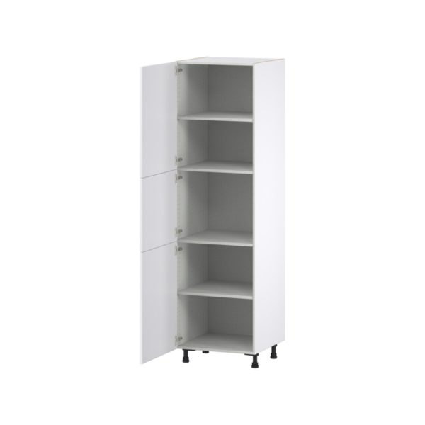 Jasmine Painted Warm White  Shaker Assembled Pantry  Cabinet with 4 Shelves (24 in. W x 84.5 in. H x 24 in. D)