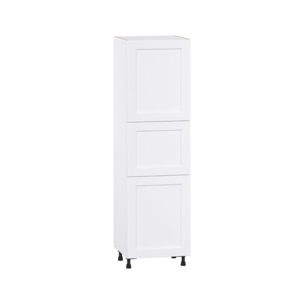 Jasmine Painted Warm White  Shaker Assembled Pantry  Cabinet with 4 Shelves (24 in. W x 84.5 in. H x 24 in. D)