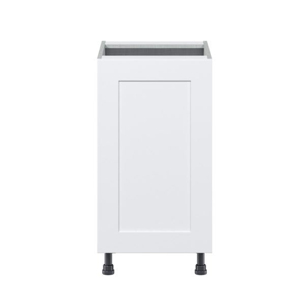 Jasmine Painted Warm White  Shaker Assembled Base Cabinet with a Full High Door (18 in. W x 34.5 in. H x 24 in. D)