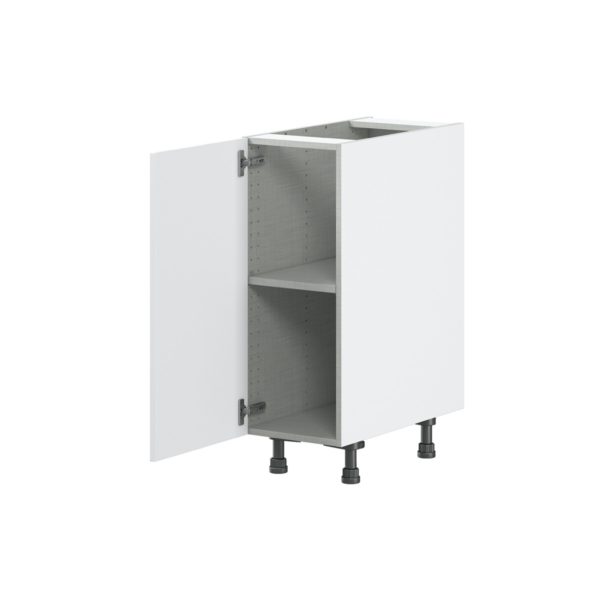 Jasmine Painted Warm White  Shaker Assembled Base Cabinet with a Full High Door (12 in. W x 34.5 in. H x 24 in. D)