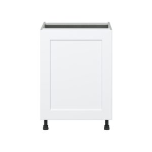 Jasmine Painted Warm White  Shaker Assembled Sink Base Cabinet with a Full High Door (24 in. W x 34.5 in. H x 24 in. D)