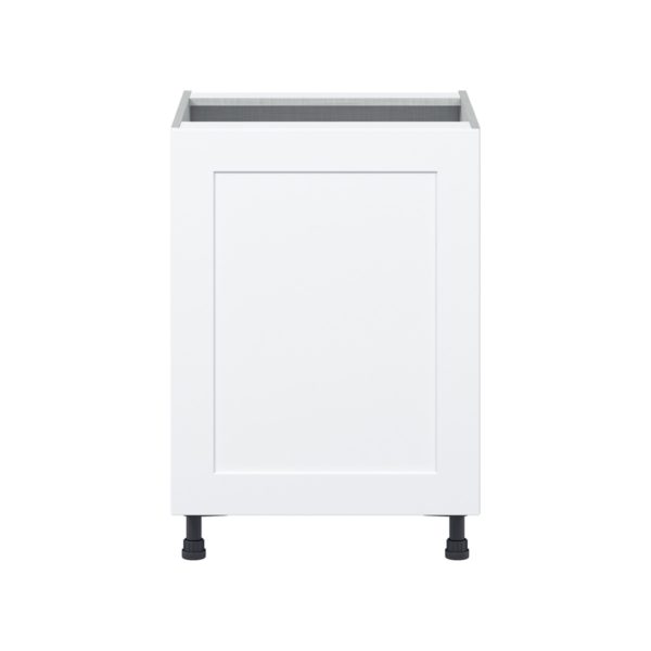 Jasmine Painted Warm White  Shaker Assembled Base Cabinet with a Full High Door (24 in. W x 34.5 in. H x 24 in. D)