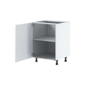 Jasmine Painted Warm White  Shaker Assembled Base Cabinet with a Full High Door (24 in. W x 34.5 in. H x 24 in. D)