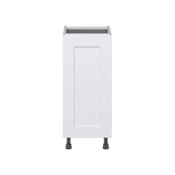 Jasmine Painted Warm White  Shaker Assembled Base Cabinet with a Full High Door and 3 Inner Drawers (15 in. W x 34.5 in. H x 24 in. D)