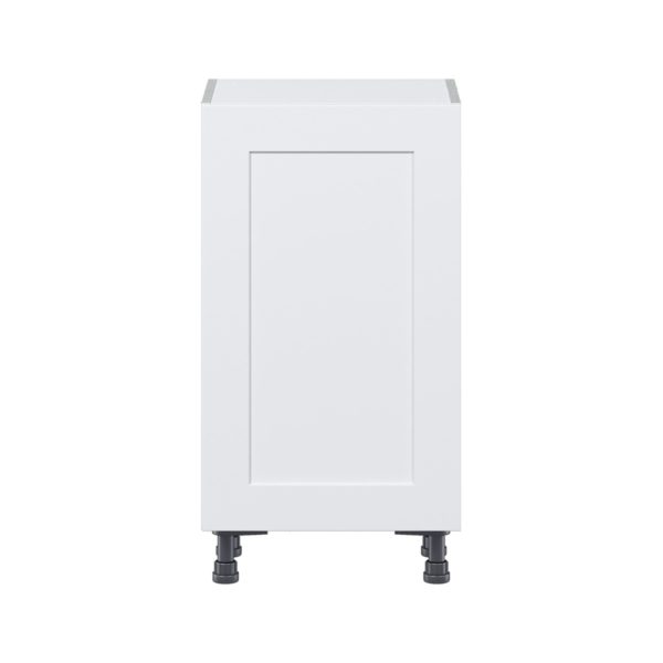 Jasmine Painted Warm White  Shaker Assembled Base Cabinet with a Full High Door and 3 Inner Drawers (18 in. W x 34.5 in. H x 24 in. D)