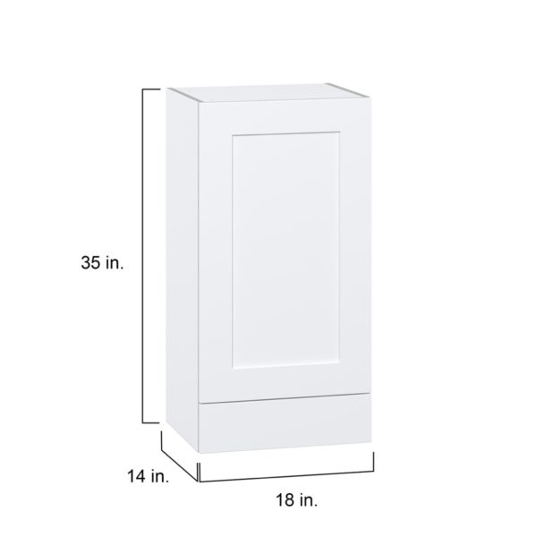 Jasmine Painted Warm White  Shaker Assembled Wall  Cabinet with a Door and a 5 in. Drawer (18 in. W x 35 in. H x 14 in. D)