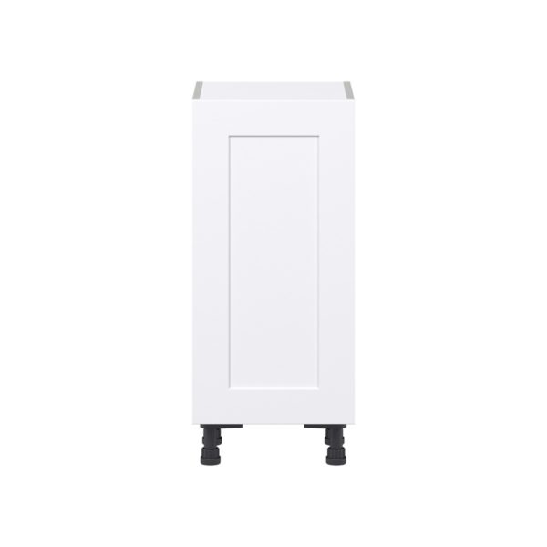 Jasmine Painted Warm White  Shaker Assembled Shallow Base Cabinet with a Full High Door (15 in. W x 34.5 in. H x 14 in. D)