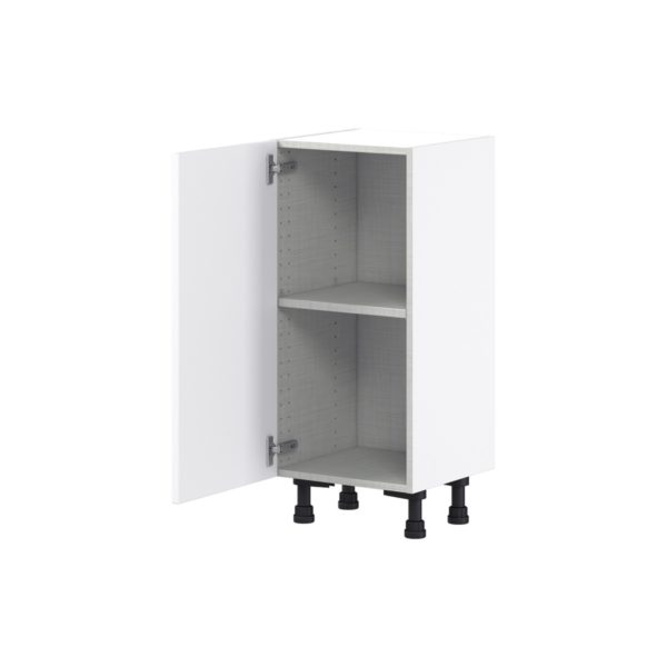 Jasmine Painted Warm White  Shaker Assembled Shallow Base Cabinet with a Full High Door (15 in. W x 34.5 in. H x 14 in. D)