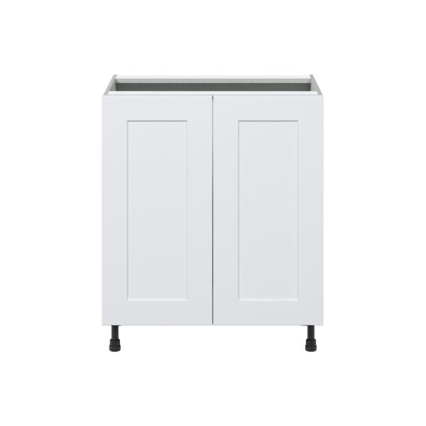 Jasmine Painted Warm White  Shaker Assembled Sink Base Cabinet with 2 Full High Doors (30 in. W x 34.5 in. H x 24 in.D)