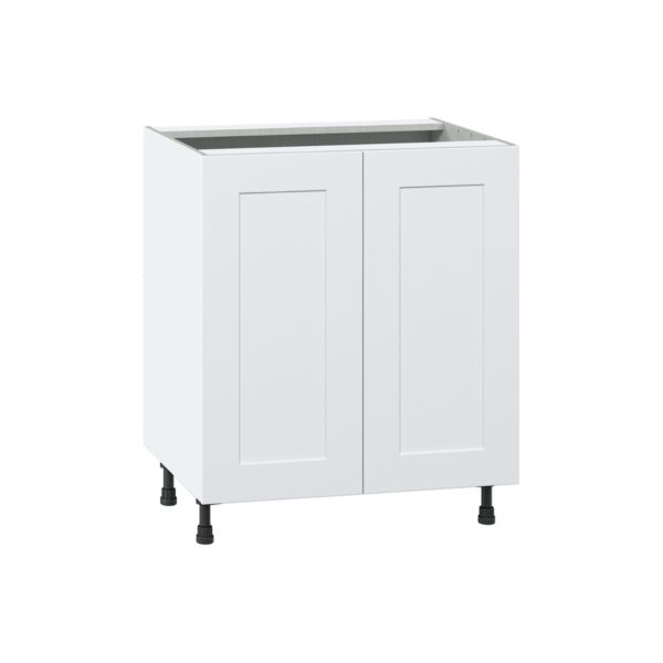 Jasmine Painted Warm White  Shaker Assembled Sink Base Cabinet with 2 Full High Doors (30 in. W x 34.5 in. H x 24 in.D)