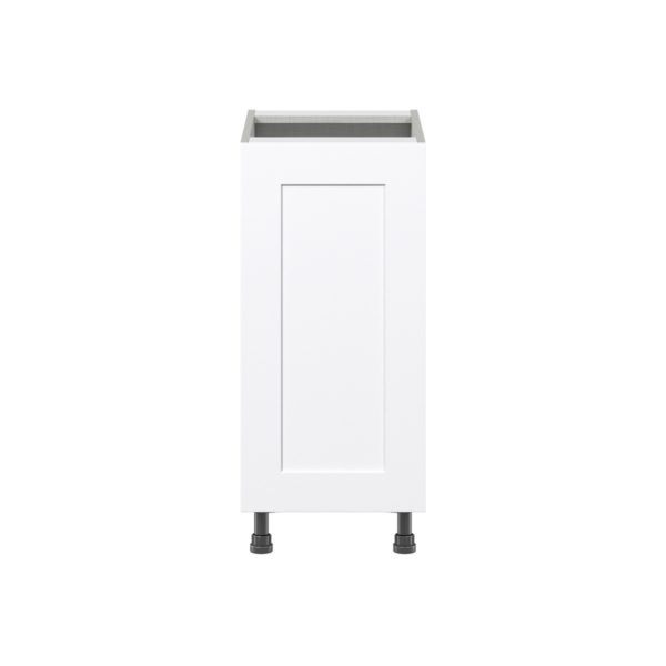 Jasmine Painted Warm White  Shaker Assembled Base Cabinet with a Full High Door (15 in. W x 34.5 in. H x 24 in. D)