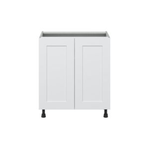 Jasmine Painted Warm White  Shaker Assembled Base Cabinet with 2 Full High Doors (30 in. W x 34.5 in. H x 24 in. D)