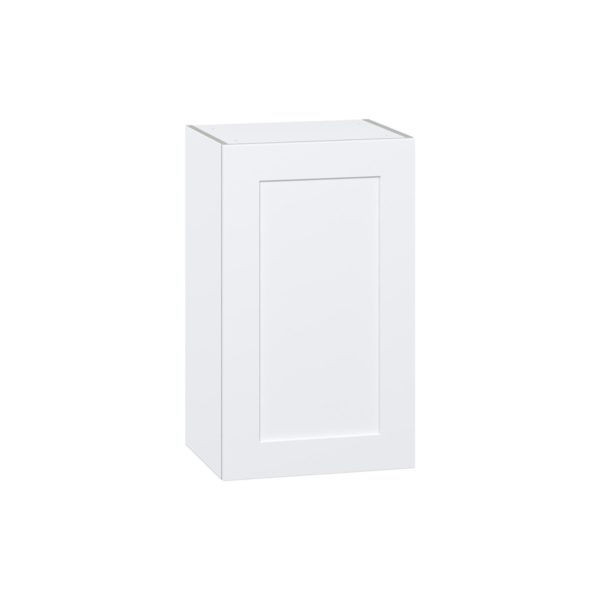 Jasmine Painted Warm White  Shaker Assembled Wall  Cabinet with Full high Door (18 in. W x 30 in. H x 14 in. D)