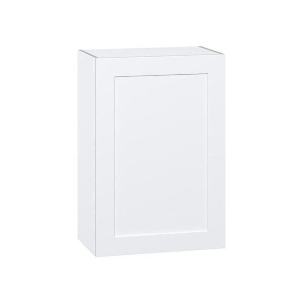 Jasmine Painted Warm White  Shaker Assembled Wall  Cabinet with Full High Door (24 in. W x 35 in. H x 14 in. D)