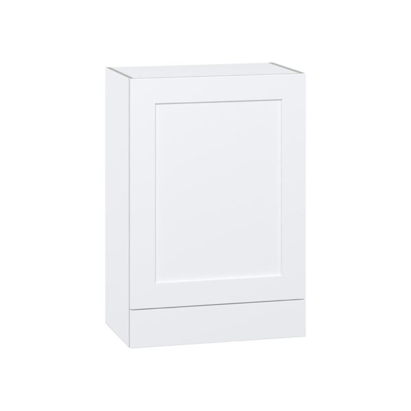 Jasmine Painted Warm White  Shaker Assembled Wall  Cabinet with a Door and a 5 in. Drawer (24 in. W x 35 in. H x 14 in. D)