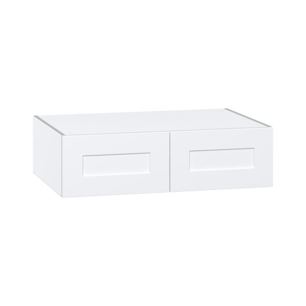 Jasmine Painted Warm White  Shaker Assembled Deep Wall Bridge Cabinet (36 in. W X 10 in. H X 24 in. D)