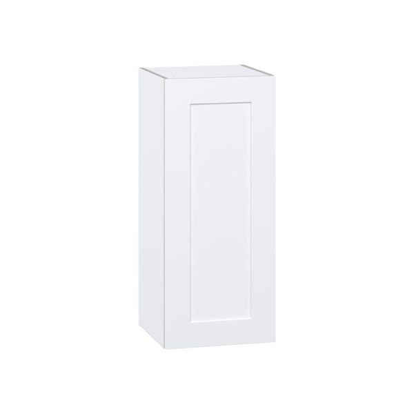 Jasmine Painted Warm White  Shaker Assembled Wall  Cabinet with Full High Door (15 in. W x 35 in. H x 14 in. D)